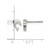 Chisel Stainless Steel Polished Dolphin Stud Earrings, 6.93 mm - View 4