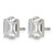 Chisel Stainless Steel Polished Rectangle Cubic Zirconia Stud Earrings, 10.21 mm - View 3