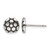 Chisel Stainless Steel Antiqued and Polished Soccer Ball Stud Earrings, 9.22 mm