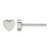 Chisel Stainless Steel Polished Heart Stud Earrings, 5.06 mm