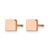 Chisel Stainless Steel Polished Rose Ion-Plated Square Stud Earrings, 4.84 mm - View 3