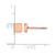 Chisel Stainless Steel Polished Rose Ion-Plated Square Stud Earrings, 4.84 mm - View 5