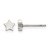 Chisel Stainless Steel Polished Star Stud Earrings, 4.72 mm