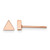 Chisel Stainless Steel Polished Rose Ion-Plated Triangle Stud Earrings, 4.82 mm