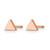 Chisel Stainless Steel Polished Rose Ion-Plated Triangle Stud Earrings, 4.82 mm - View 3