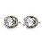 Chisel Stainless Steel Antiqued and Polished Cubic Zirconia Crown Stud Earrings, 9.05 mm - View 3