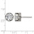 Chisel Stainless Steel Antiqued and Polished Cubic Zirconia Crown Stud Earrings, 9.05 mm - View 4