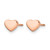 Chisel Stainless Steel Polished Rose Ion-Plated Heart Stud Earrings, 5.09 mm - View 3
