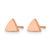 Chisel Stainless Steel Polished Rose Ion-Plated Triangle Stud Earrings, 5.54 mm - View 3