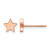 Chisel Stainless Steel Polished Rose Ion-Plated Star Stud Earrings, 7.03 mm