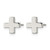Chisel Stainless Steel Polished X Stud Earrings, 8.07 mm - View 2