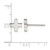 Chisel Stainless Steel Polished X Stud Earrings, 8.07 mm - View 3