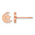 Chisel Stainless Steel Polished Rose Ion-Plated Moon and Star Stud Earrings, 7.67 mm