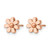 Chisel Stainless Steel Polished Rose Ion-Plated Flower Stud Earrings, 7.78 mm - View 3