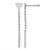 Chisel Stainless Steel Polished Dangle Bar Triangle Post Drop Earrings, 35 mm