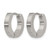 Chisel Stainless Steel Brushed and Polished 3 mm Hinged Hoop Earrings, 13 mm Long - View 2