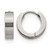 Chisel Stainless Steel Brushed and Polished 4 mm Hinged Hoop Earrings, 13 mm Long