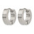 Chisel Stainless Steel Brushed and Polished 4 mm Hinged Hoop Earrings, 13 mm Long - View 2