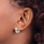 Chisel Stainless Steel Brushed and Polished 4 mm Hinged Hoop Earrings, 13 mm Long - View 3
