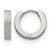 Chisel Stainless Steel Polished and Sandblasted 3 mm Hinged Hoop Earrings, 13 mm Long