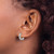 Chisel Stainless Steel Polished and Sandblasted 3 mm Hinged Hoop Earrings, 13 mm Long - View 3