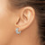 Chisel Stainless Steel Polished and Sandblasted 5 mm Hinged Hoop Earrings, 13 mm Long - View 3