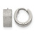 Chisel Stainless Steel Polished and Sandblasted 6 mm Hinged Hoop Earrings, 13 mm Long