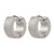Chisel Stainless Steel Polished and Sandblasted 6 mm Hinged Hoop Earrings, 13 mm Long - View 2