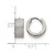 Chisel Stainless Steel Polished and Sandblasted 6 mm Hinged Hoop Earrings, 13 mm Long - View 4