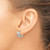 Chisel Stainless Steel Polished and Sandblasted 7 mm Hinged Hoop Earrings, 13 mm Long - View 3
