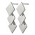 Chisel Stainless Steel Polished Squares Post Dangle Earrings, 36.9 mm - View 2