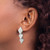 Chisel Stainless Steel Polished Squares Post Dangle Earrings, 36.9 mm - View 3