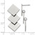 Chisel Stainless Steel Polished Squares Post Dangle Earrings, 36.9 mm - View 4