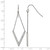 Chisel Stainless Steel Polished with Preciosa Crystal V-Shape Dangle Shepherd Hook Drop French Wire Earrings, 20.5 mm - View 4