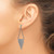 Stainless Steel Polished Cubic Zirconia Dangle Earrings, 52 mm - View 3