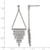 Stainless Steel Polished Cubic Zirconia Dangle Earrings, 52 mm - View 4
