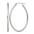 Chisel Stainless Steel Polished 30 mm Diameter 2 mm Oval Hoop Earrings, 45 mm Long