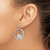 Stainless Steel Polished with Rose Quartz Moveable Post Dangle Earrings - View 3