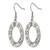 Stainless Steel Polished Flower Cut Out Shepherd Hook Drop French Wire Earrings, 31.7 mm - View 2