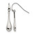 Stainless Steel Polished Dangle Shepherd Hook Drop French Wire Earrings, 34.39 mm