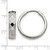 Chisel Stainless Steel Polished and Textured 6 mm Hinged Hoop Earrings, 24 mm Long - View 4