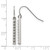 Stainless Steel Polished Studded Bar Shepherds Hook Drop French Wire Earrings, 33 mm - View 4