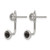Stainless Steel Polished Black and White Cubic Zirconia Post Drop Earrings, 19 mm - View 2