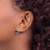 Stainless Steel Polished Black and White Cubic Zirconia Post Drop Earrings, 19 mm - View 3