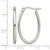 Chisel Stainless Steel Polished 18 mm Diameter 2 mm Oval Hoop Earrings, 26 mm Long - View 5