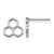 Chisel Stainless Steel Polished Honeycomb Stud Earrings, 9.93 mm