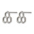 Chisel Stainless Steel Polished Honeycomb Stud Earrings, 9.93 mm - View 2