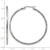 Chisel Stainless Steel Polished and Textured Hinged Hoop Earrings, 40 mm - View 4