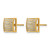 Chisel Stainless Steel Polished Yellow Ion-Plated with Diamond Square Stud Earrings, 9 mm - View 2