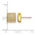 Chisel Stainless Steel Polished Yellow Ion-Plated with Diamond Square Stud Earrings, 9 mm - View 4